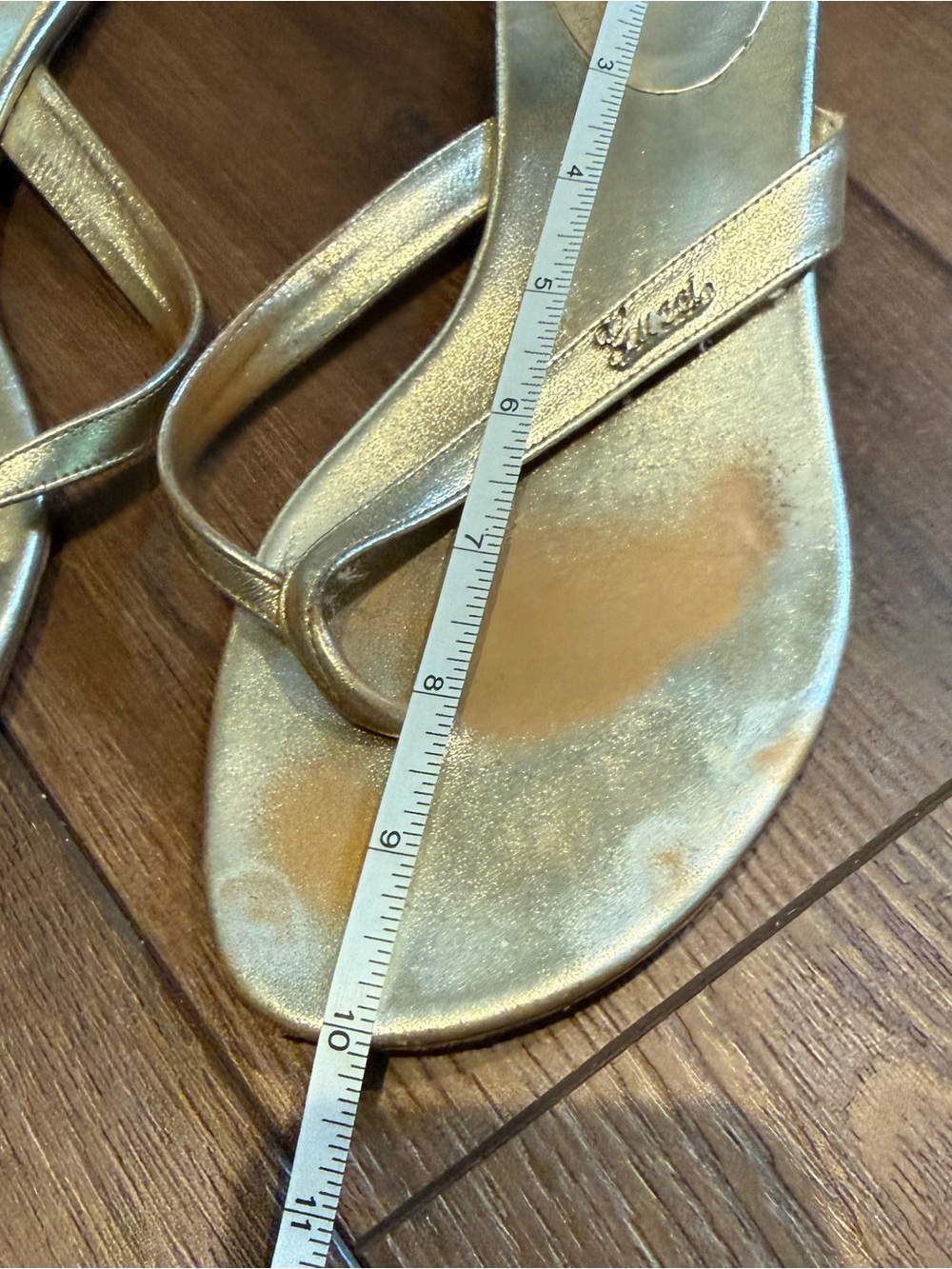 Gucci Metallic Gold Sandal Size 8.5 - Picture 7 of 8